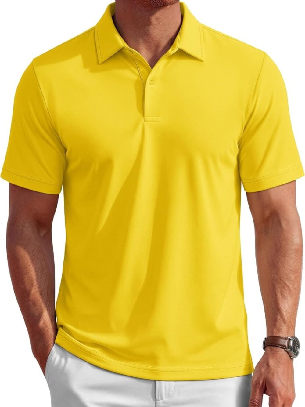 MAGCOMSEN Mens Polo Shirts Short Sleeve UPF 80+ Moisture Wicking Golf Polos